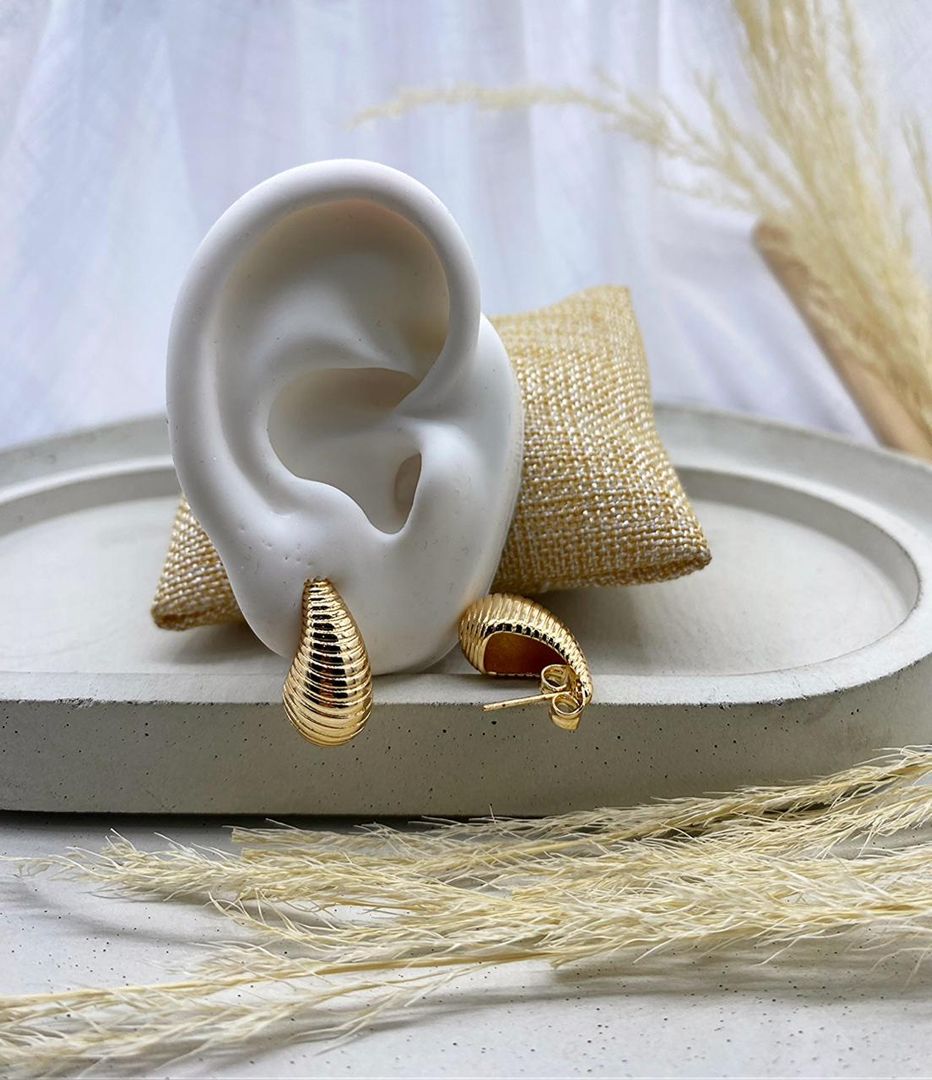 Topo gota, grande, oro rosa, covergold 