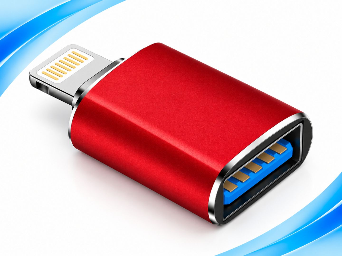 Adaptador Lightning a USB 3.0 OTG – Rojo