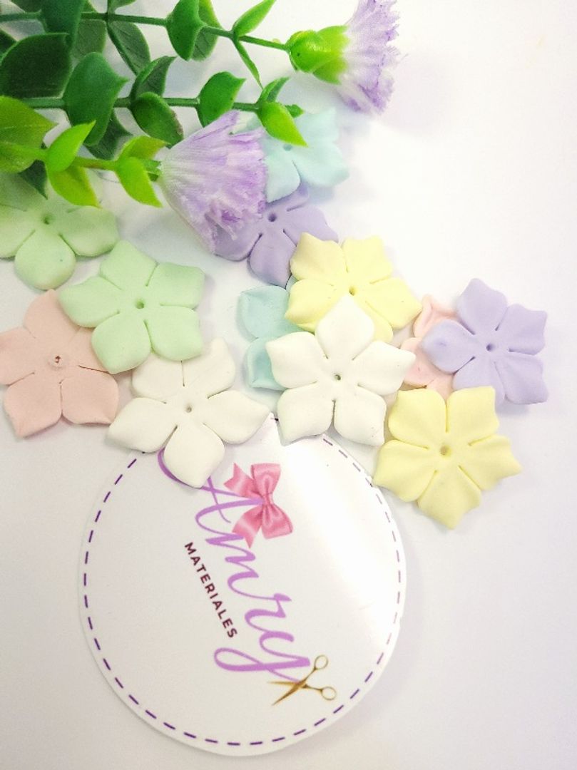 Kit 12 Flores Pasteles 
