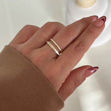 Imagen del producto Anillo doble blanco 