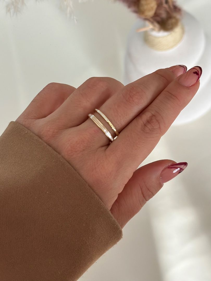 Anillo doble blanco 