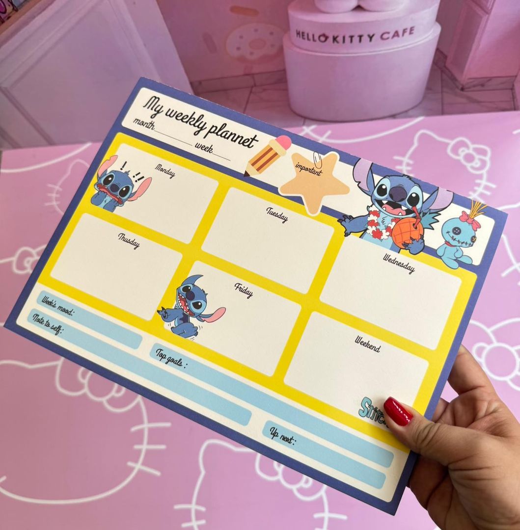 Planeador semanal stitch 