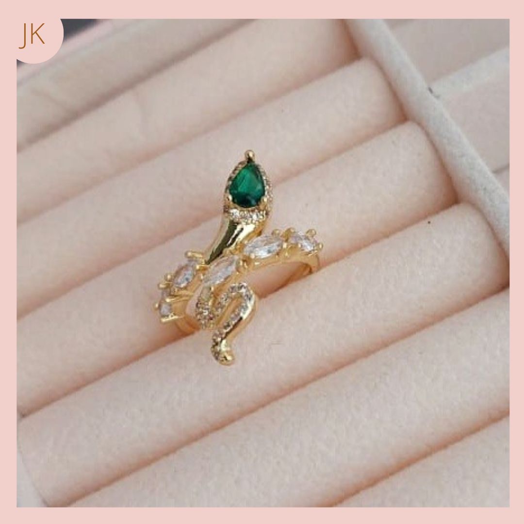 Anilloo Rodio Circonado Snake 