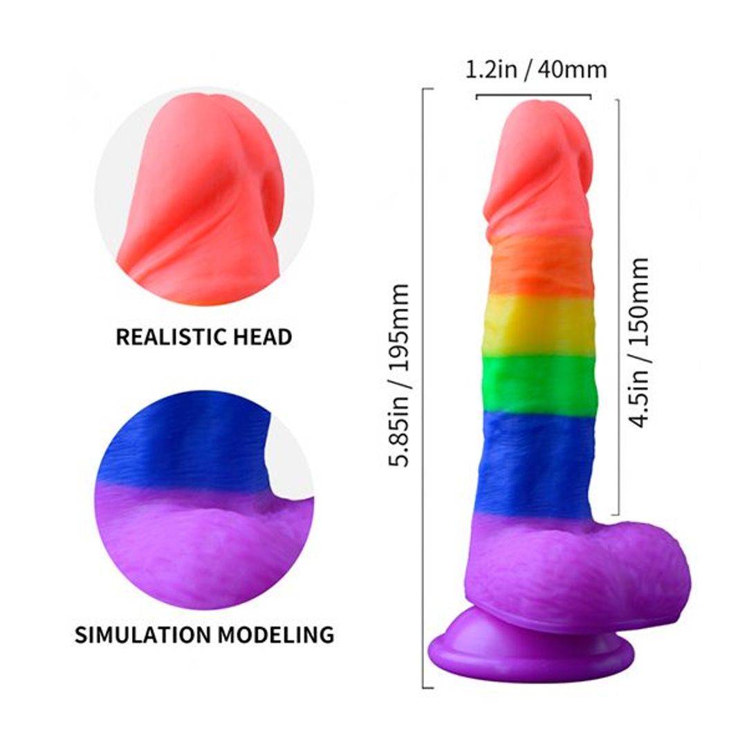 DILDO ARCO IRIS YEAIN 6.4"      