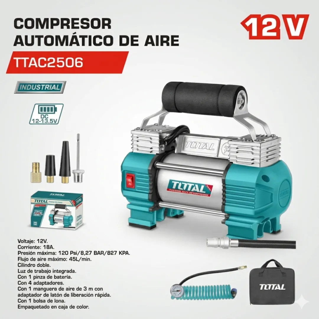 COMPRESOR AUTOMATICO DE AIRE 12-13.5V 120PSI
