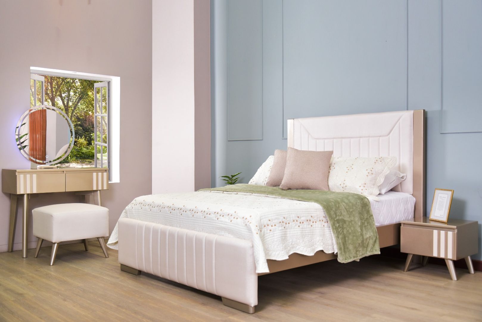 ALCOBA ALPES 140 ESPEJO CON LUZ 