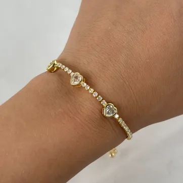 Imagen del producto Pulsera corazon circonias 