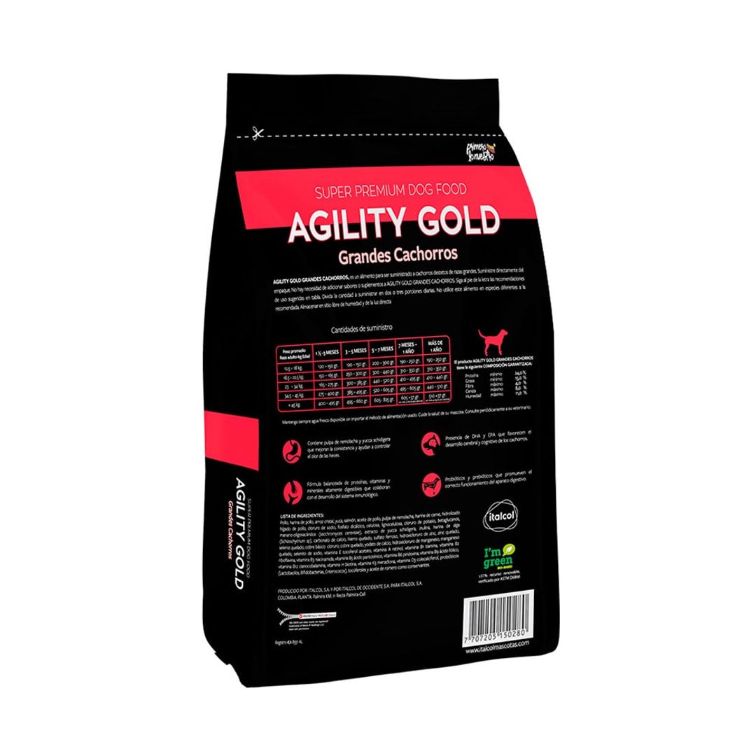 AGILITY GOLD GRANDES CACHORROS x 15 Kg