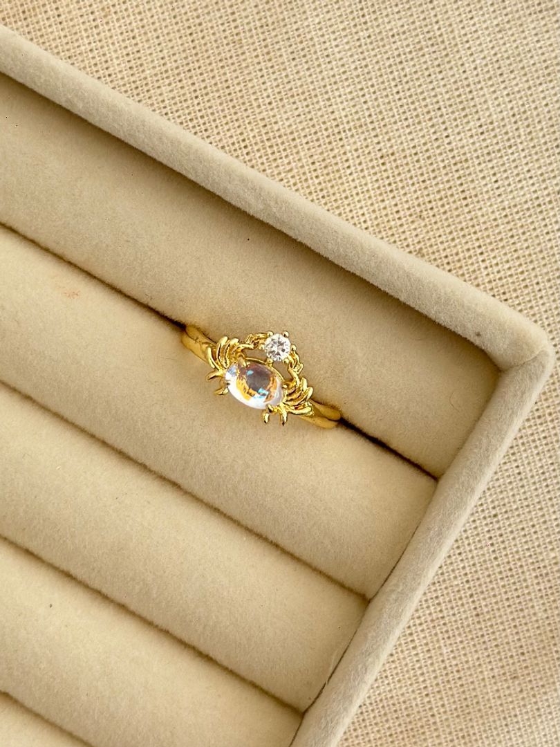 Anillo cangrejo piedra 
