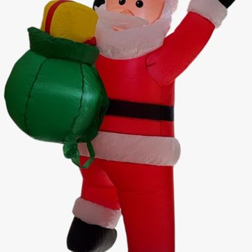 Imagen del producto SANTA INFLABLE COLGANDO CON LUZ