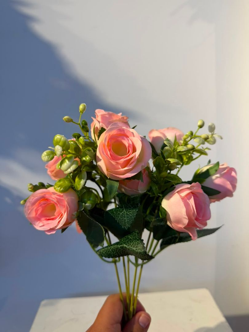 MINI ROSA X 5 ROSADA