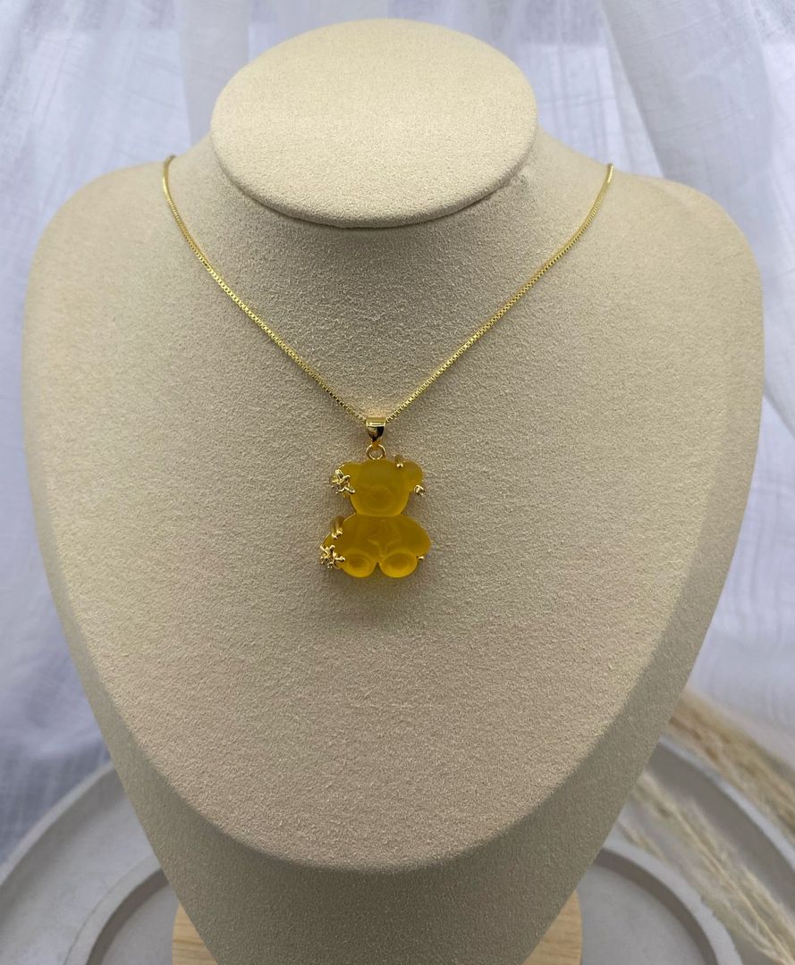 Dije oso, amarillo, dorado, covergold 