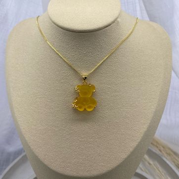 Imagen del producto Dije oso, amarillo, dorado, covergold 