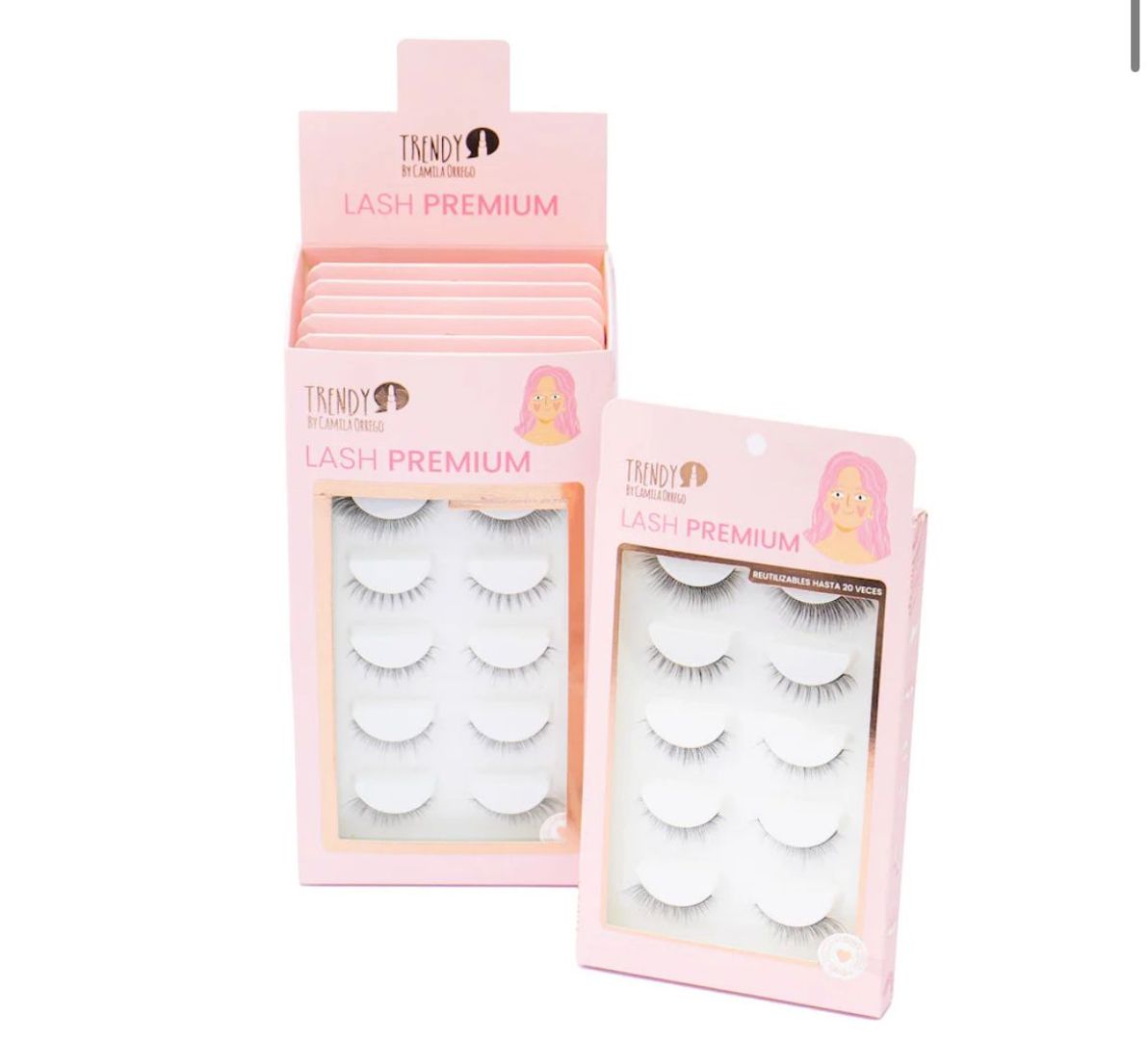 SET DE 5 PARES PESTAÑAS S1, S2, M1, M2, L1, L2 TRENDY