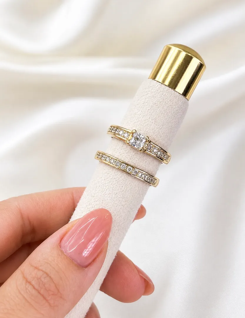 Anillo pisa argolla circones 