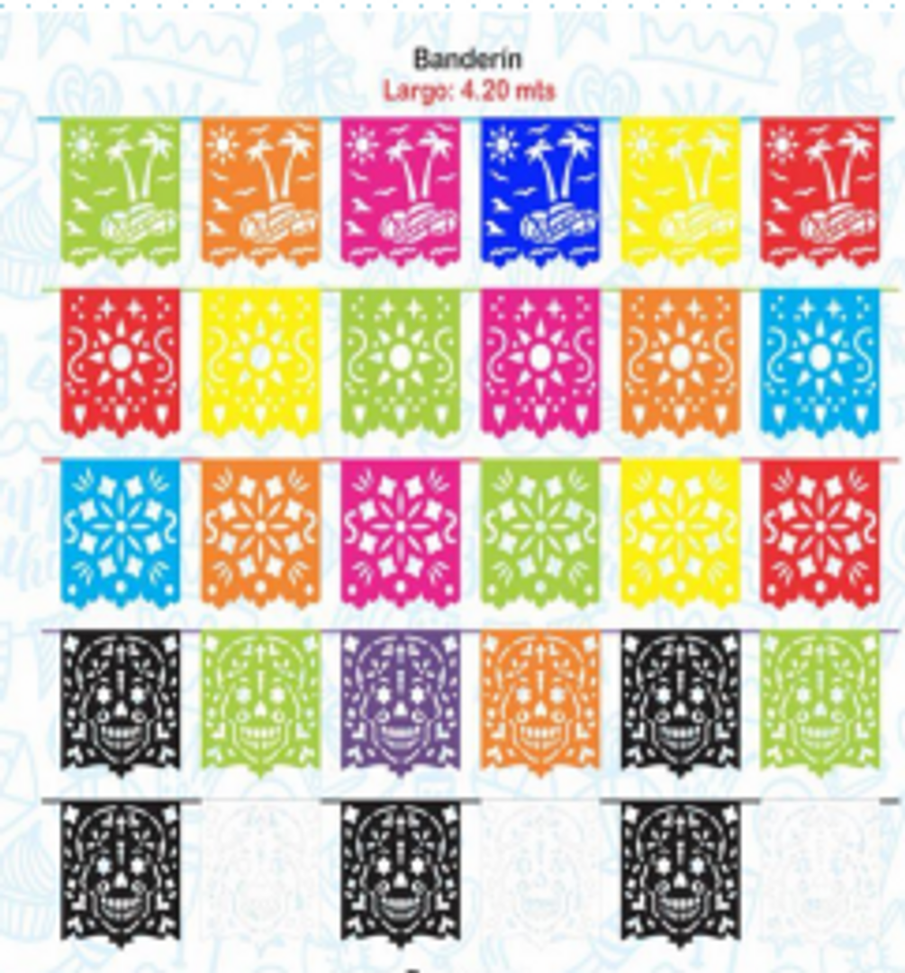 PASACALLE DE PAPEL 4,20 MTS SURTIDO