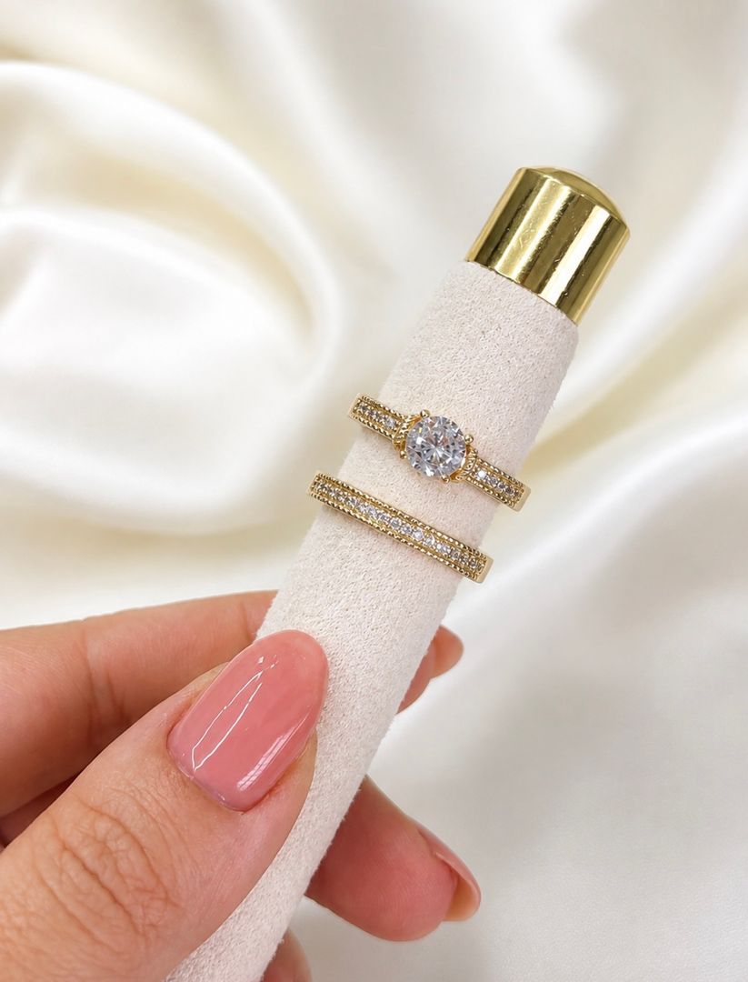 Anillo pisa argolla circones 