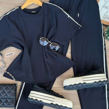 SET RIB BLUSA Y PANTALON HILADILLA VY3038 - imagen 1