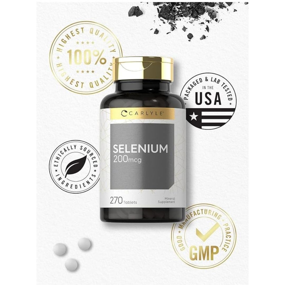 Selenio Tabletas de 200 mcg 270 tabletas CARLYLE