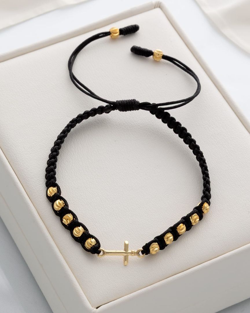 Manilla cruz con balín 4mm italiano 