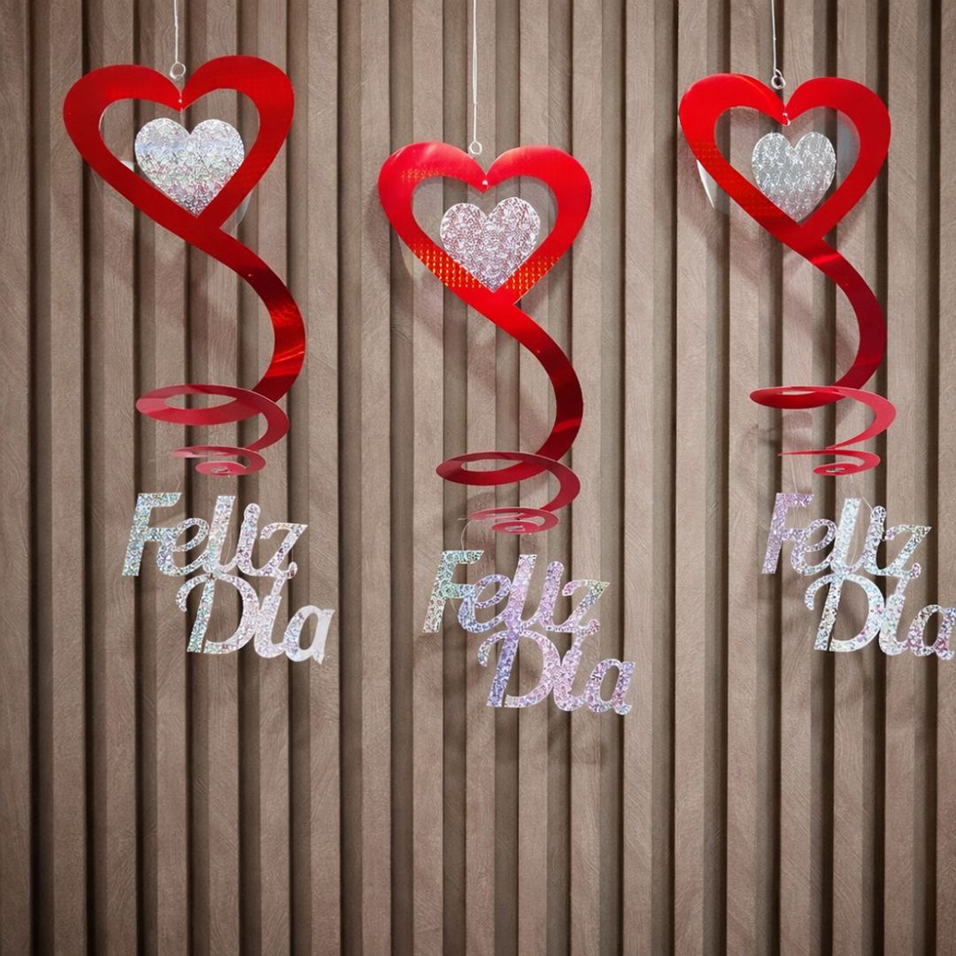 ESPIRAL CORAZÓN FELIZ DÍA X3 