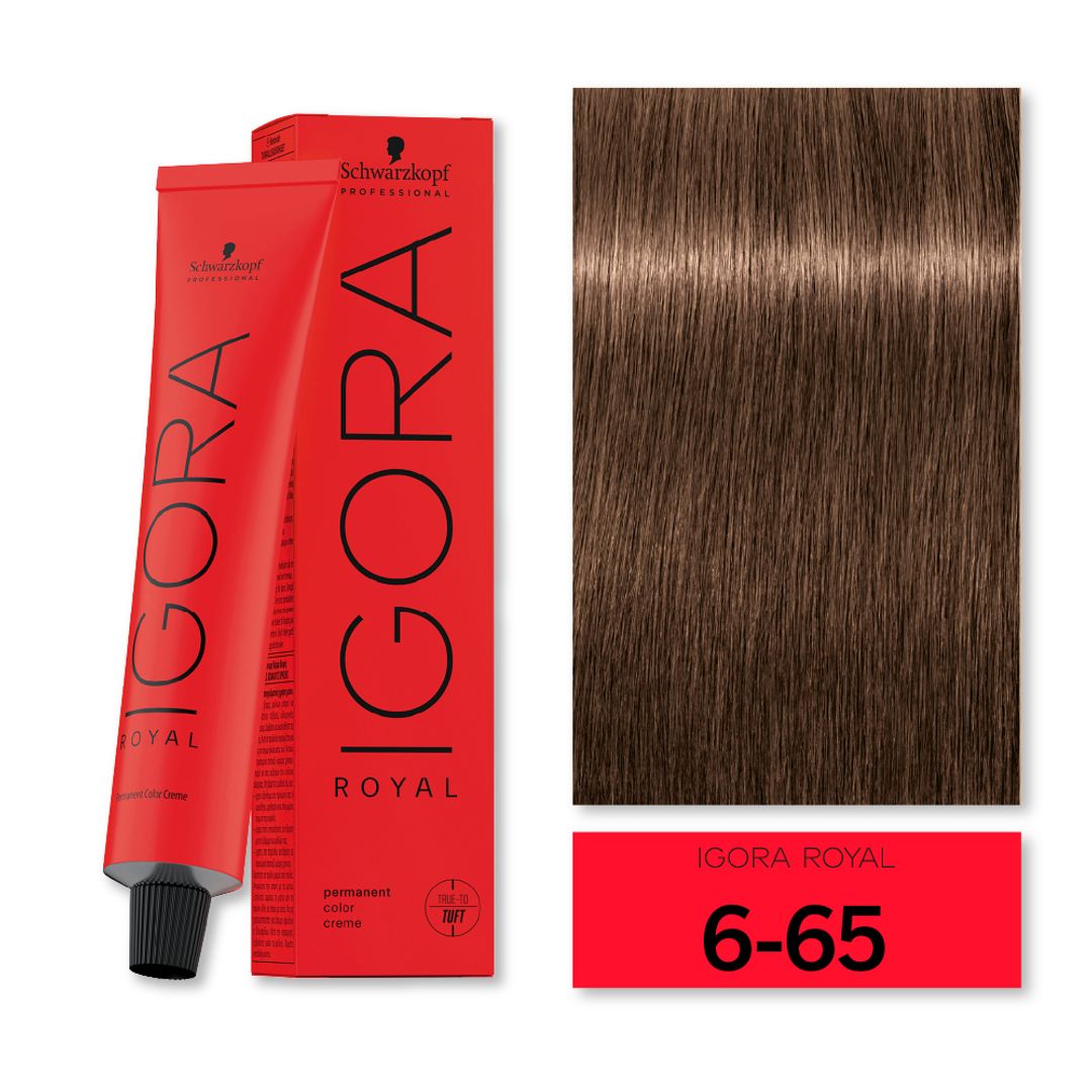 TINTE IGORA ROYAL RUBIO OSCURO MARRON DORADO 6-65