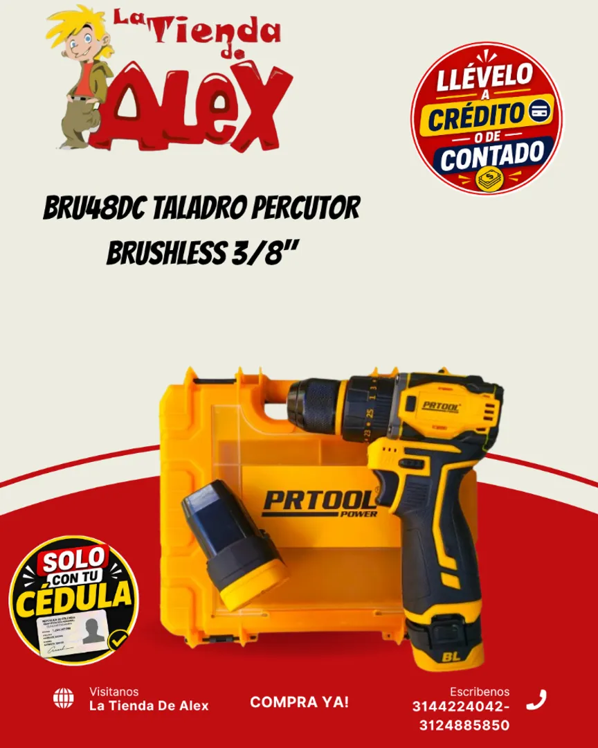 BRU48DC TALADRO PERCUTOR BRUSHLESS 3/8"