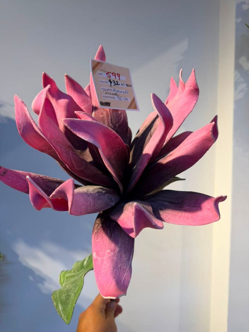 FLOR ESPUMADO ROSADO CON LILA EN VARA