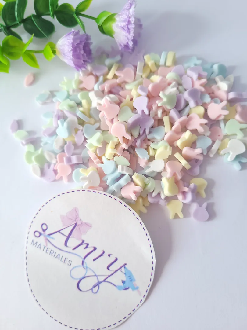 Confeti conejos zanahorias pastel