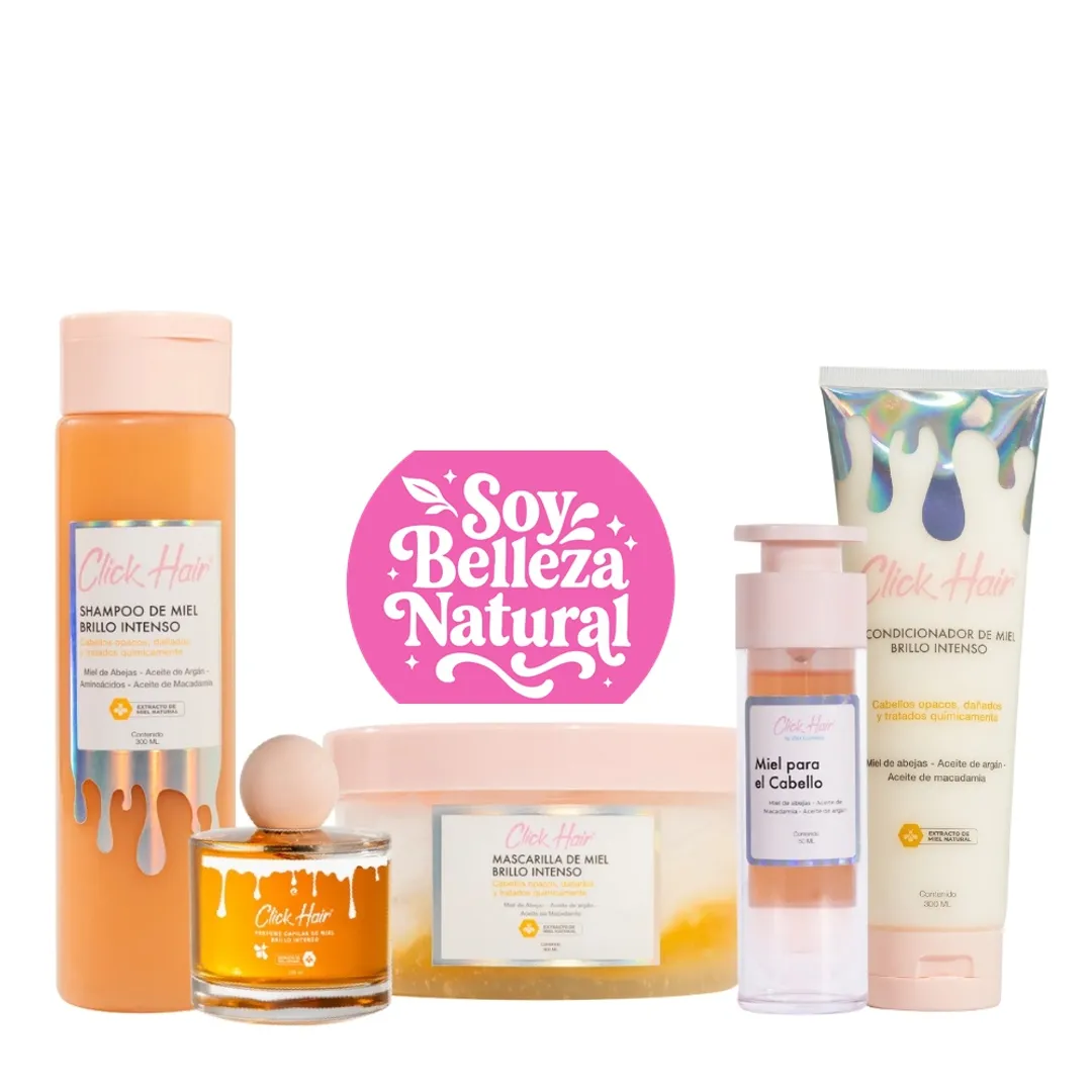 Kit Línea De Miel Brillo Intenso + Perfume de Miel Click Hair