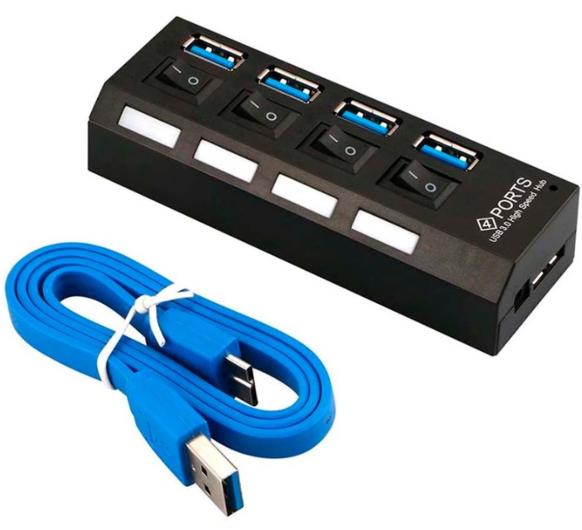 Switch USB 3.0 HUB led 4 puertos