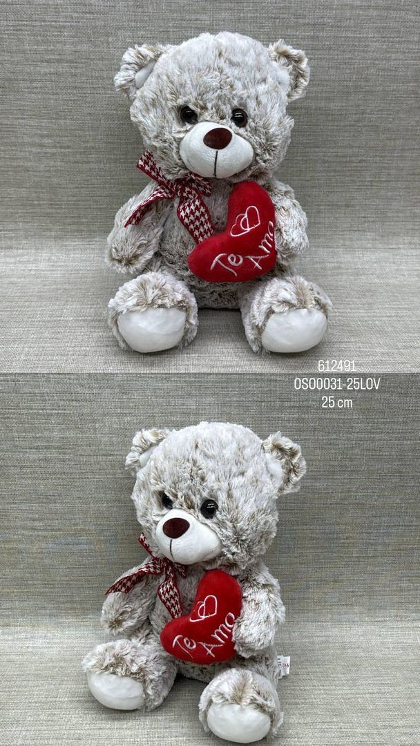 OSO CON CORAZON TE AMO 25CM