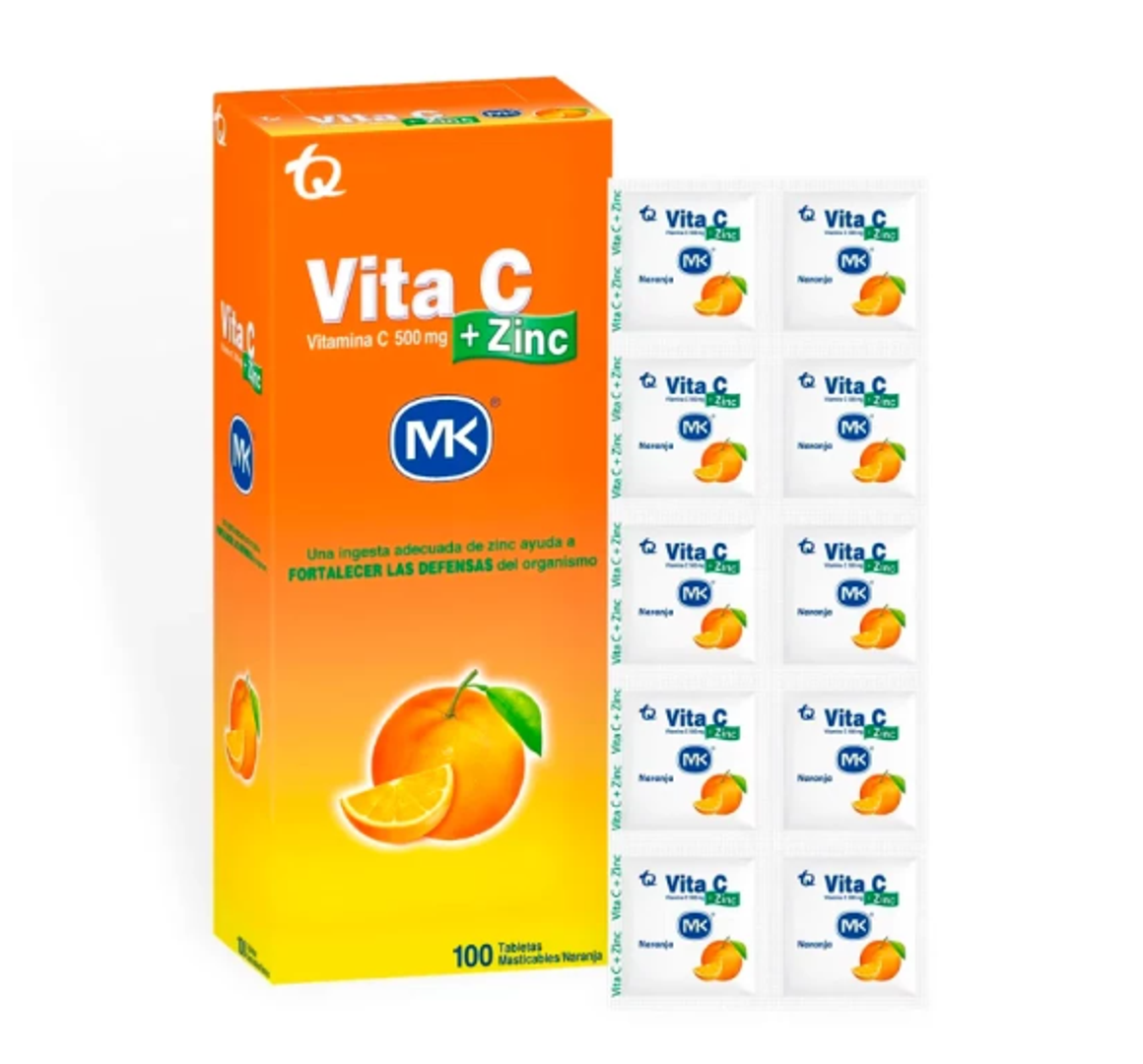 VITAMINA C + ZINC MK SOB X 10 TAB