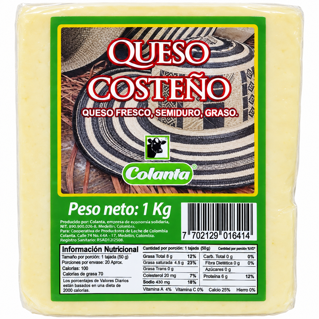 QUESO COSTEÑO COLANTA*1000G