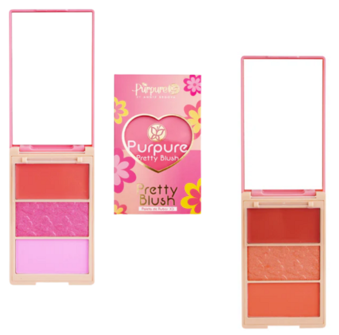 Paleta de Rubor x3 pretty blush Purpure
