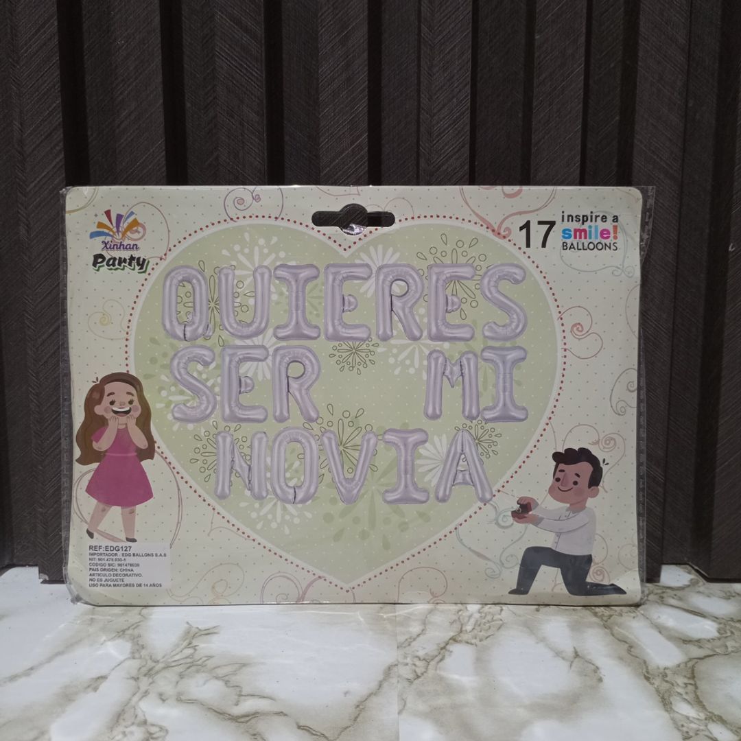 LETRERO QUIERES SER MI NOVIA 16”