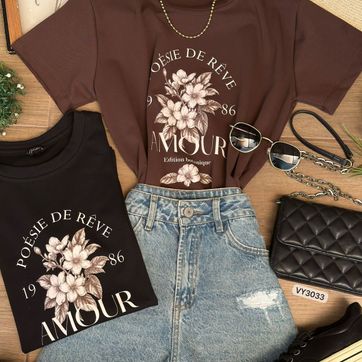 CAMISETA FRIA REGULAR RAMO FLOR AMOUR VY3033 - imagen 1