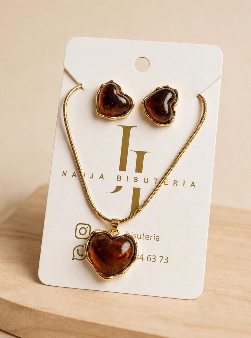 Set Corazón Café 