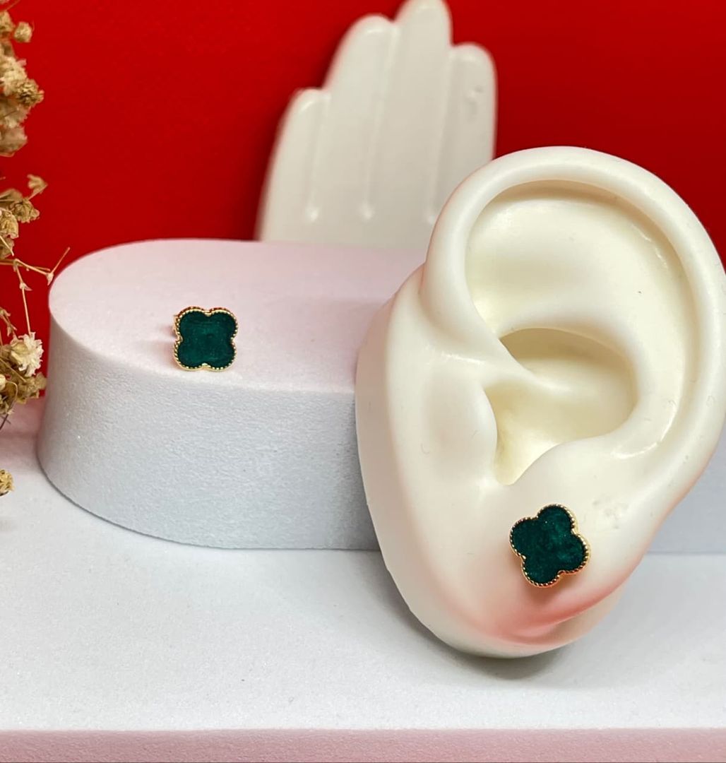 Topos van cleef 10mm verdes medianos