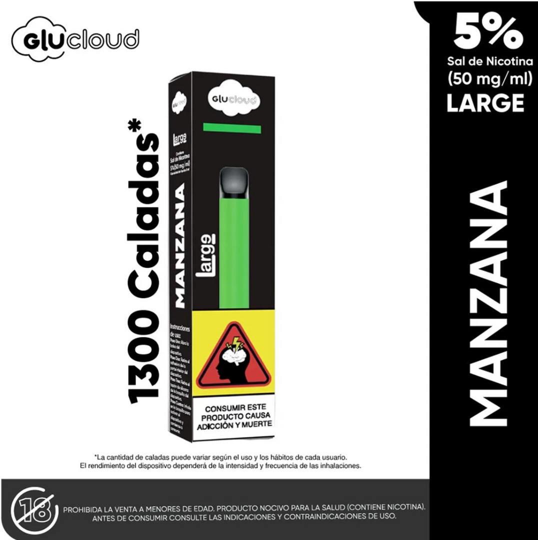 Glucloud Manzana 1300 Puffs Large