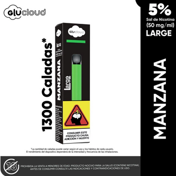 Imagen del producto Glucloud Manzana 1300 Puffs Large