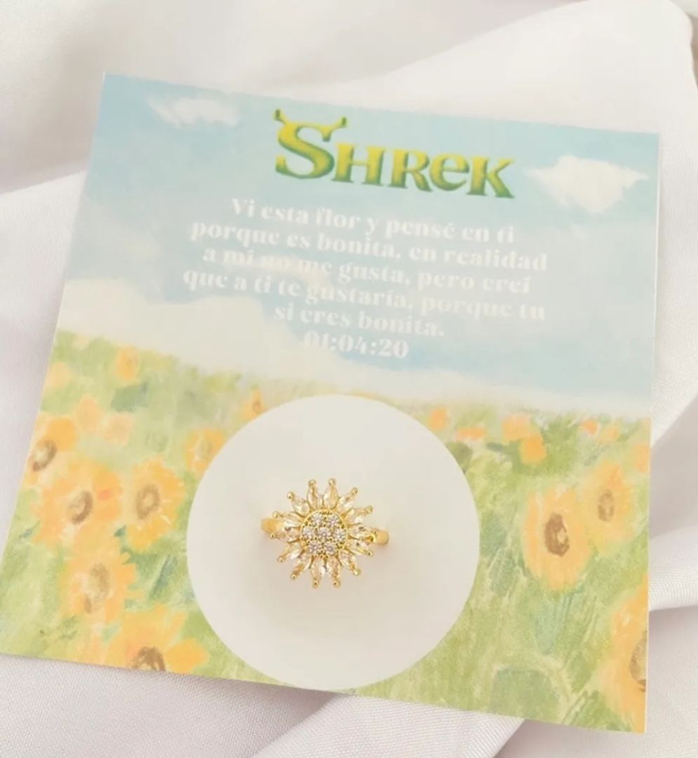 ANILLO GIRASOL GIRATORIO