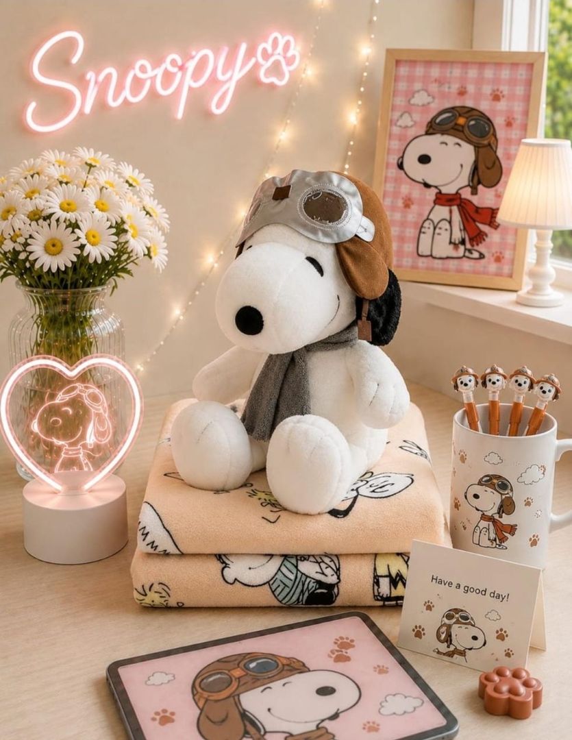 Peluche con cobija snoopy 