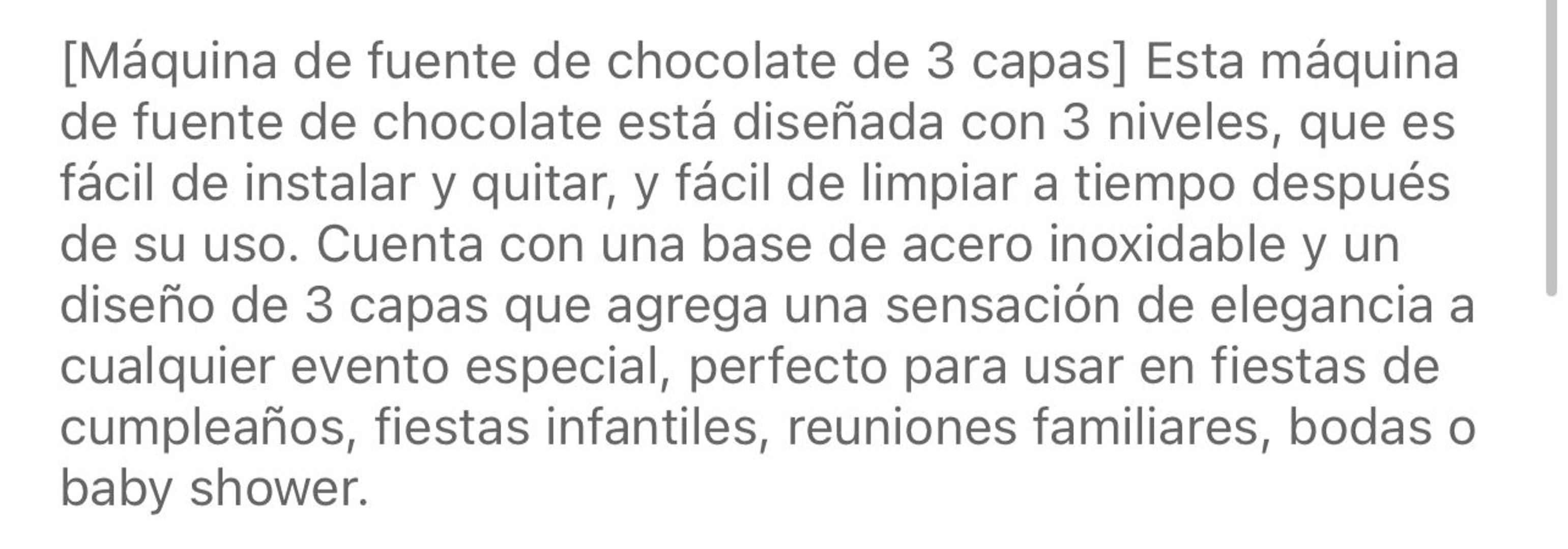 FUENTE CHOCOLATE
