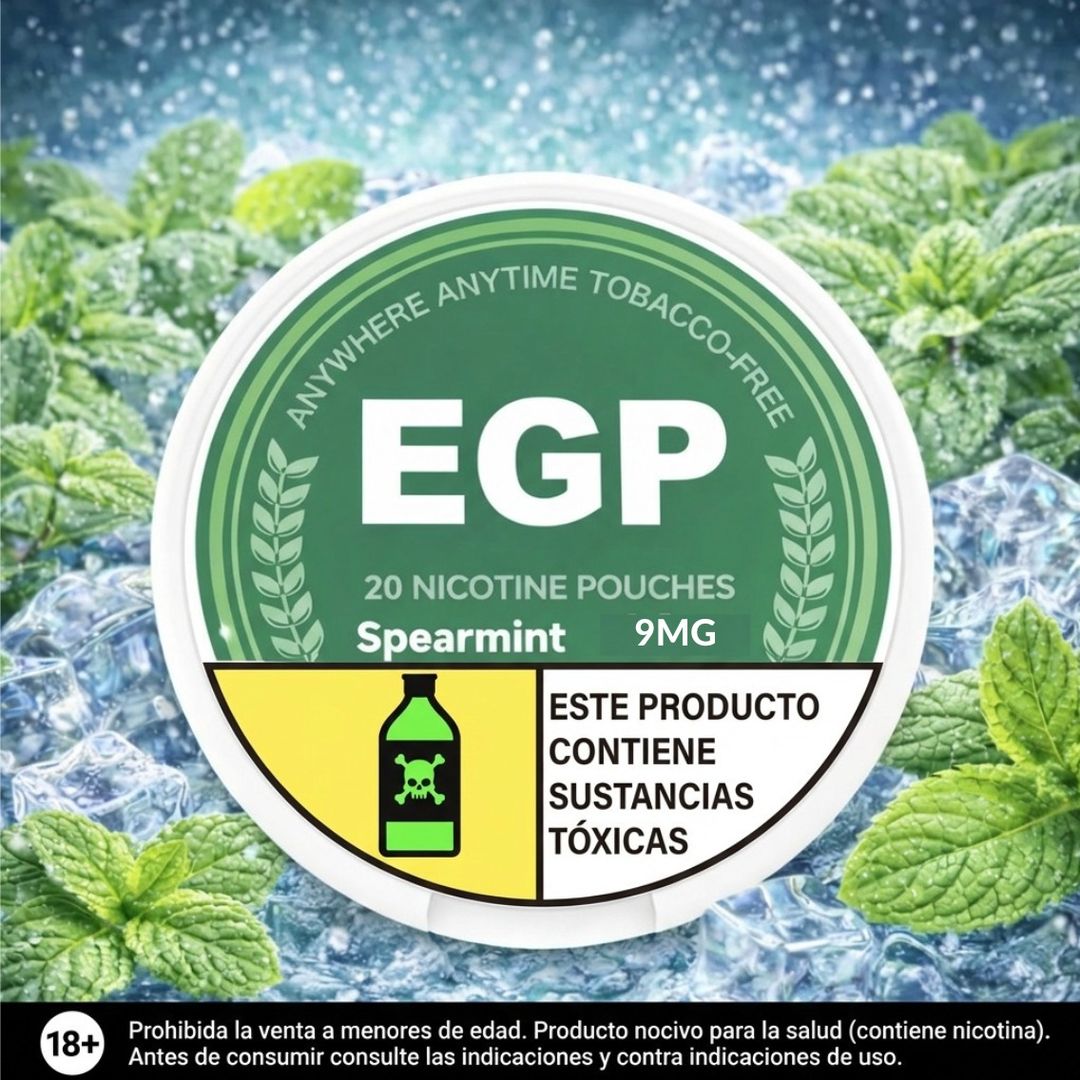 Egp Spearmint 9mg - Parches De Nicotina, Nicotine Pouches