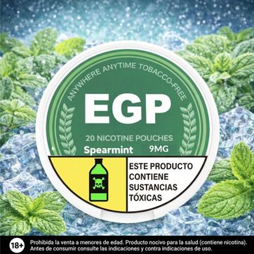 Imagen del producto Egp Spearmint 9mg - Parches De Nicotina, Nicotine Pouches