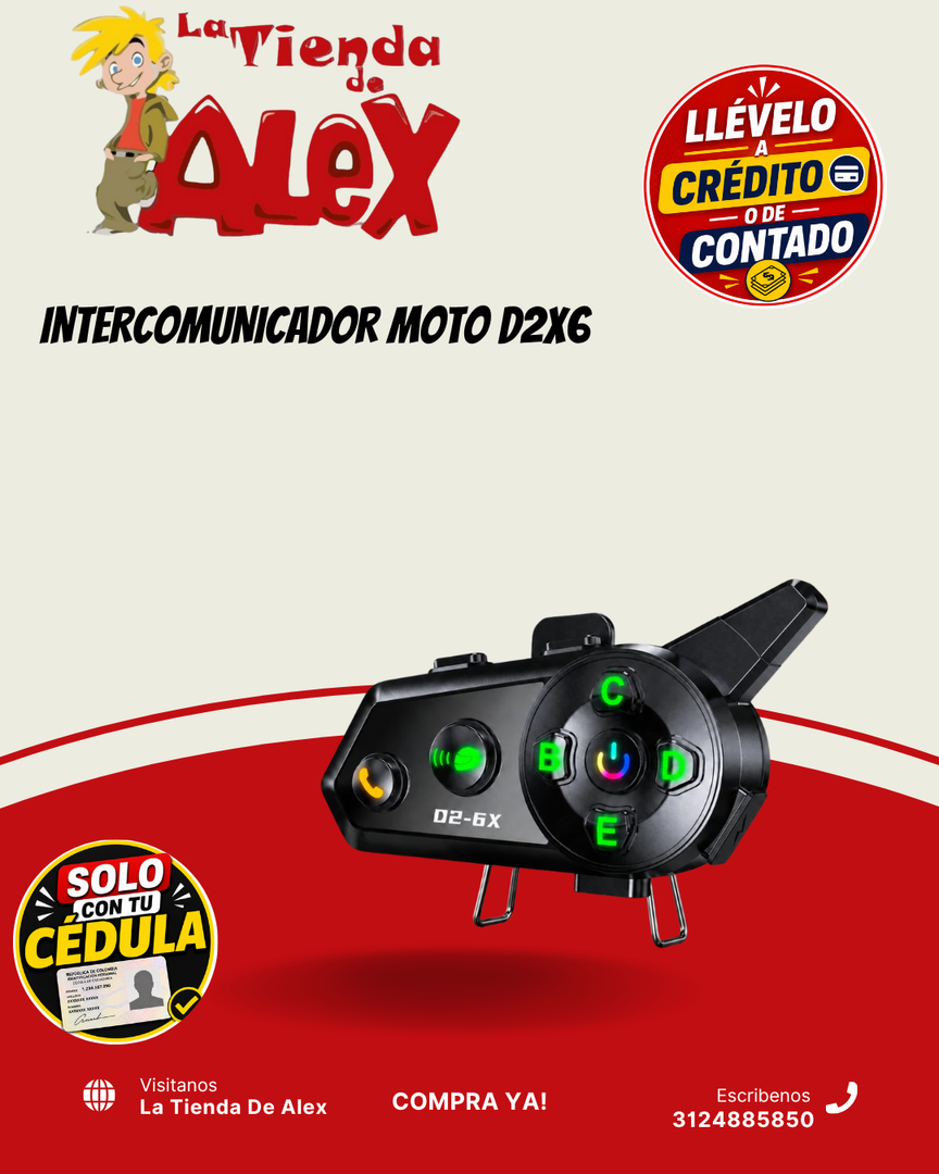 INTERCOMUNICADOR MOTO D2X6