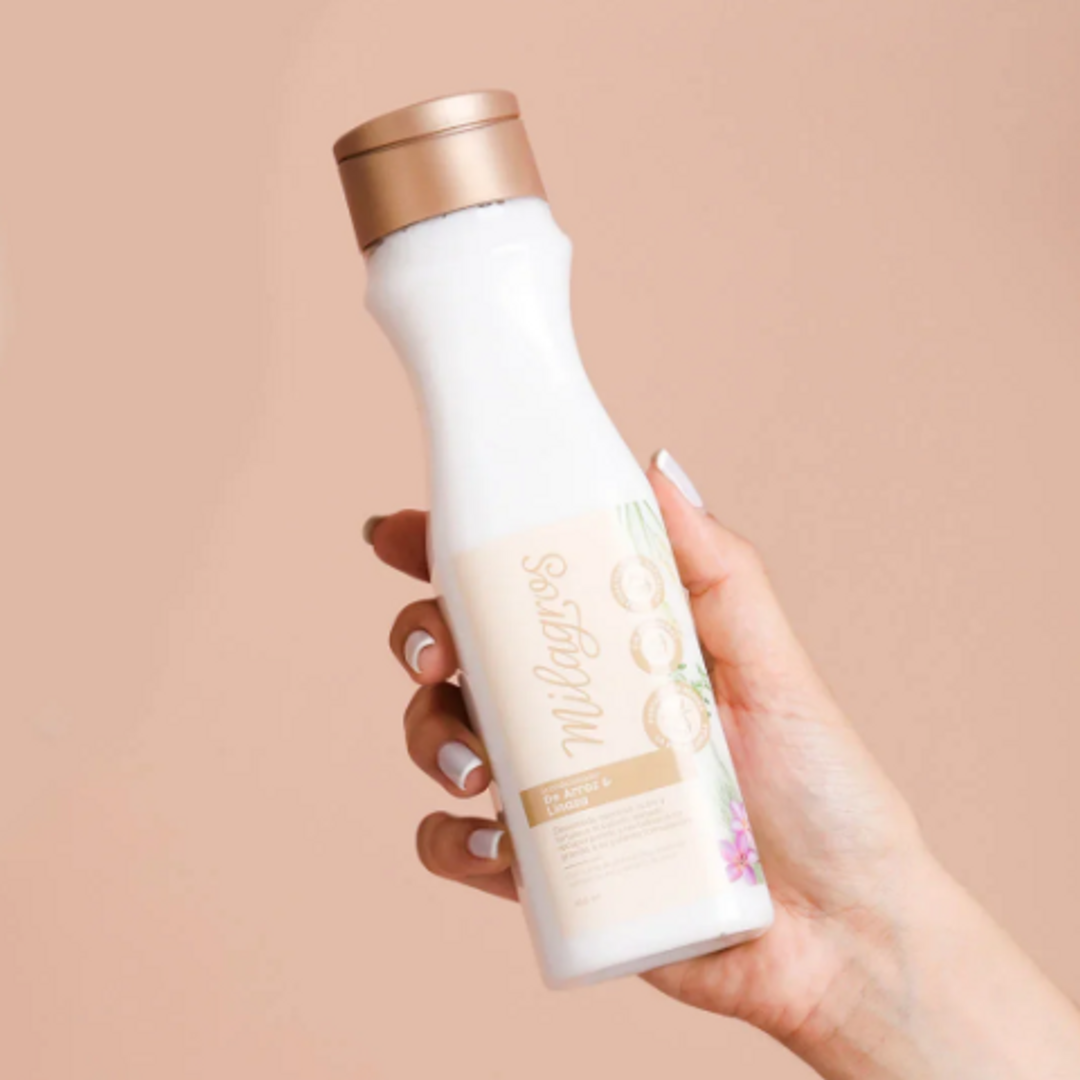 ACONDICIONADOR DE ARROZ Y LINAZA MILAGROS - 450ml