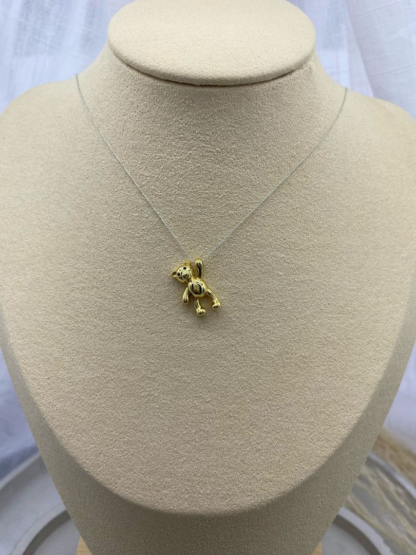 Dije oso pequeño, dorado, covergold 