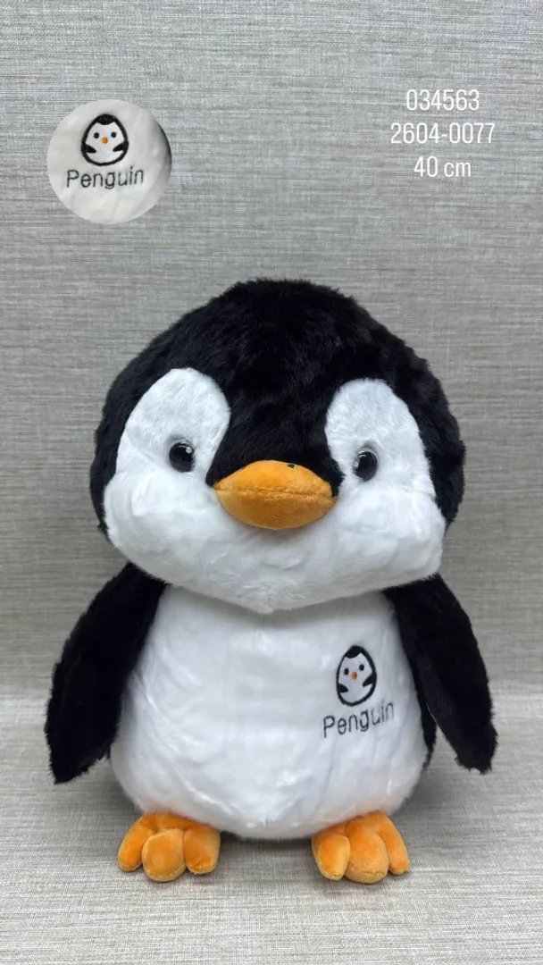 PINGUINO BORDADO DE 40 CM 